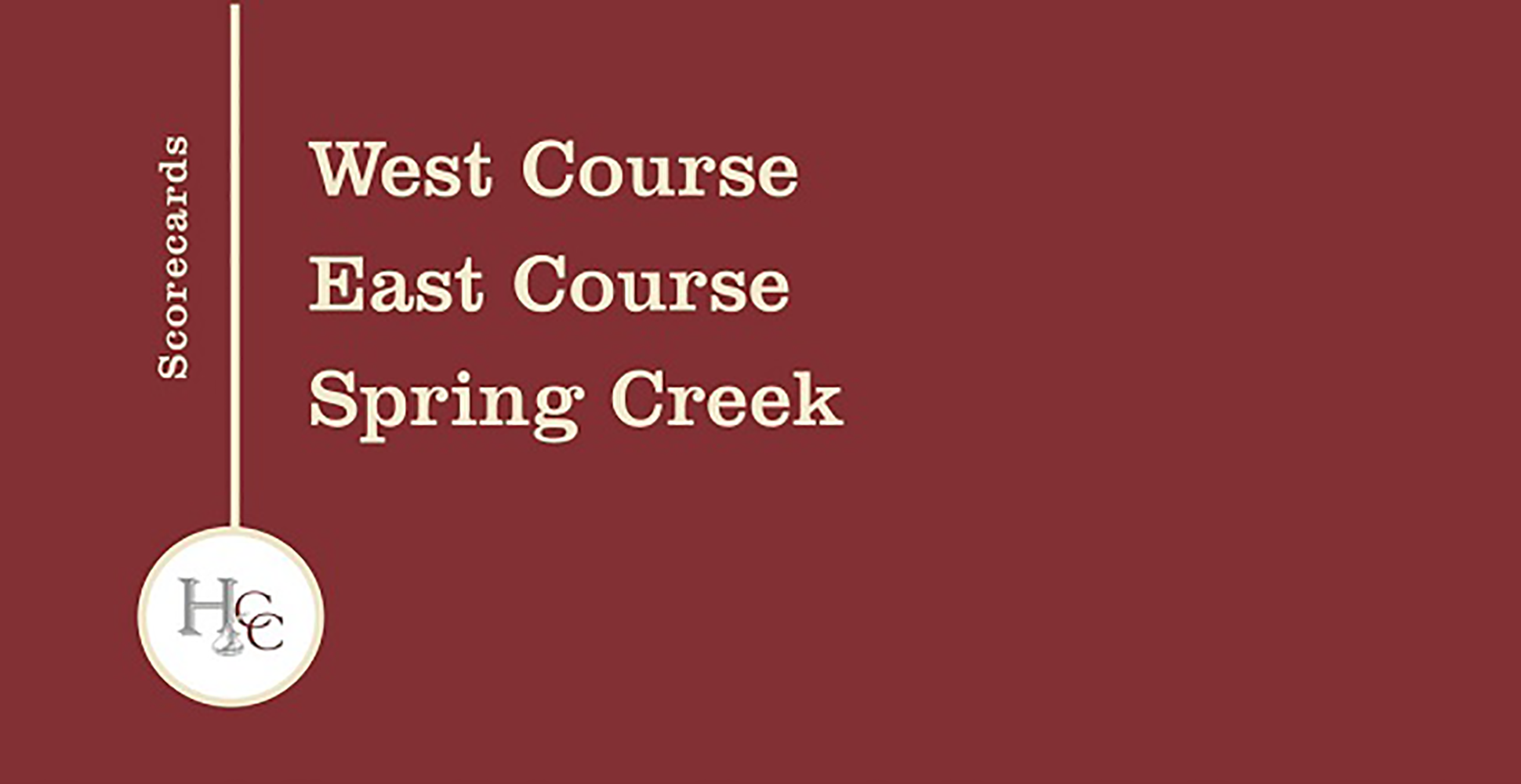 scorecards, west course, east course, spring creek